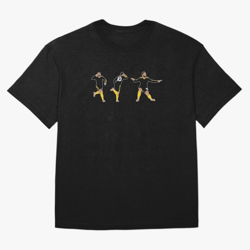 Matheus Cunha Goal Celebration Dance Trio Minimalist Oversized T-Shirt Bring World Football Passion into FIFA World Cup 2026 USA Canada Mexico for Fans of Neymar and Netherlands, Bringing Sports Nostalgia, International Competition, Famous Players