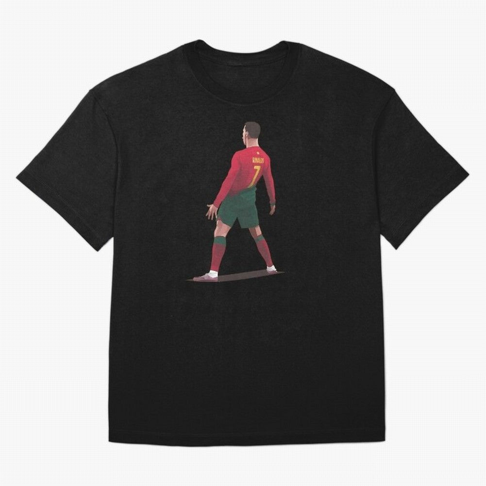 CR7 Celebration Pose Oversized T-Shirt Get Ready for FIFA World Cup 2026 USA Canada Mexico Capturing Messi, France Energy, Worldwide Fan Energy, Dramatic Goals, Stadium Lights and Championship Celebrations; Great for Watch Parties, Sports Bars,