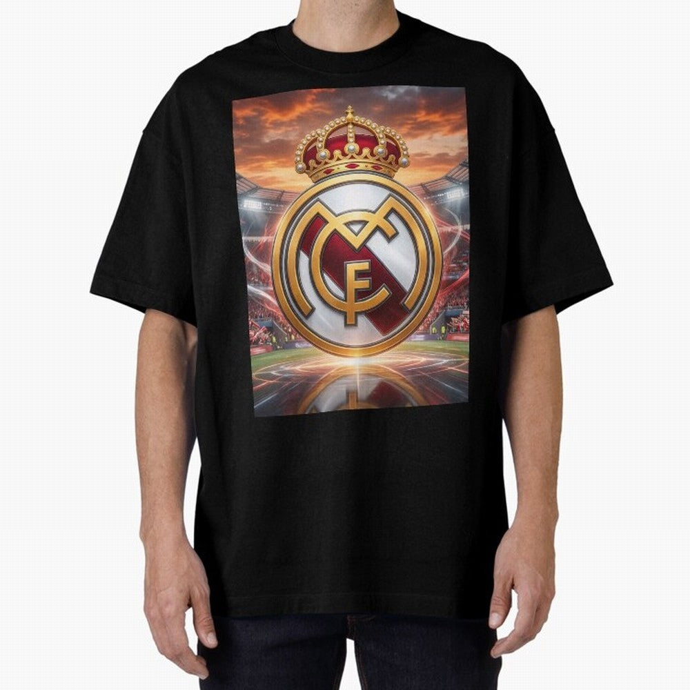 Tormenta del F¨²tbol Oversized T-Shirt Show Championship Spirit for Global Football Passion for FIFA World Cup 2026, with Messi, Neymar and Mbappe, Argentina, Retro Football Energy, Iconic Rivalries, Trophy Chase Drama and Stadium Atmosphere;