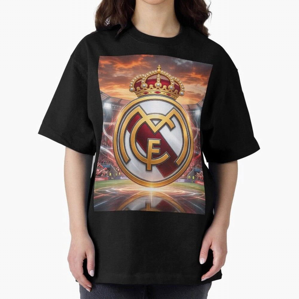 Tormenta del F¨²tbol Oversized T-Shirt Show Championship Spirit for Global Football Passion for FIFA World Cup 2026, with Messi, Neymar and Mbappe, Argentina, Retro Football Energy, Iconic Rivalries, Trophy Chase Drama and Stadium Atmosphere;