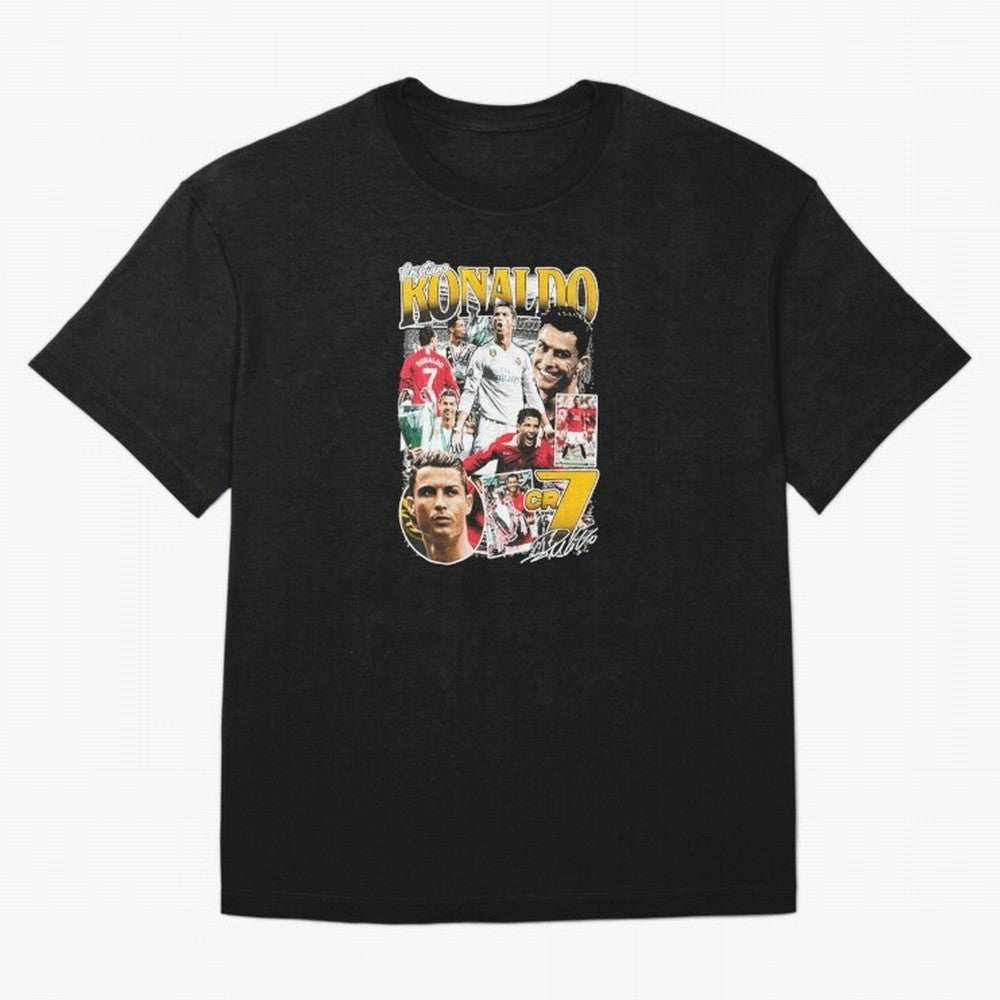 Cristiano Ronaldo Cr7 Collage Oversized T-Shirt Back Your Heroes with Match Day Hype around FIFA World Cup 2026, Messi and Cristiano Ronaldo, England, France and Netherlands, Stadium Chants, National Pride, Trophy Dreams and Unforgettable Football