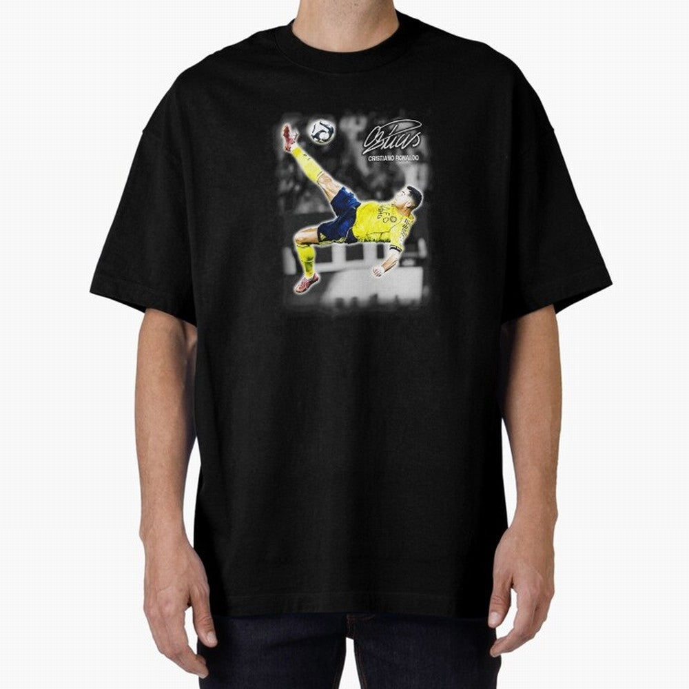 Cristiano Ronaldo Bicycle Kick Oversized T-Shirt Make Your Look Match the FIFA World Cup 2026 Group Stage Journey through Mbappe and Neymar Highlights, Germany Pride, Football Passion, Legendary Performances, Festival Vibes and Supporter Community;