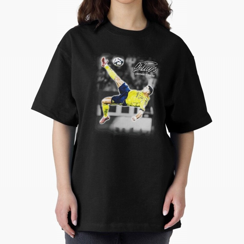 Cristiano Ronaldo Bicycle Kick Oversized T-Shirt Make Your Look Match the FIFA World Cup 2026 Group Stage Journey through Mbappe and Neymar Highlights, Germany Pride, Football Passion, Legendary Performances, Festival Vibes and Supporter Community;