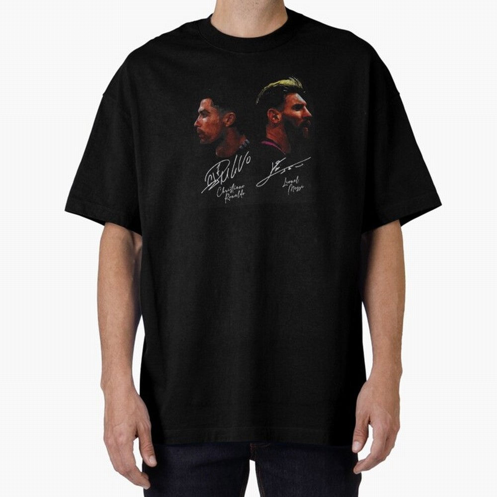 Cristiano Ronaldo & Lionel Messi Signature Oversized T-Shirt Support the Legends of the FIFA World Cup 2026 USA Canada Mexico Journey through Cristiano Ronaldo, Haaland and CR7 Highlights, Argentina and Brazil Pride, Fan Favorite Moments, National