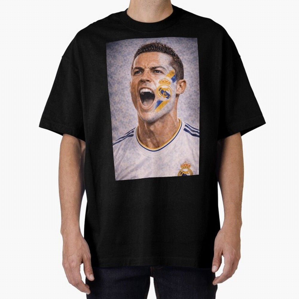 Cristiano Ronaldo ¡ª A Fan Portrait in Motion Oversized T-Shirt Wear the Spirit of the FIFA World Cup 2026 Journey through CR7 and Messi Highlights, Spain and Netherlands Pride, Goal Celebration Energy, Supporter Heritage, Football Icons and