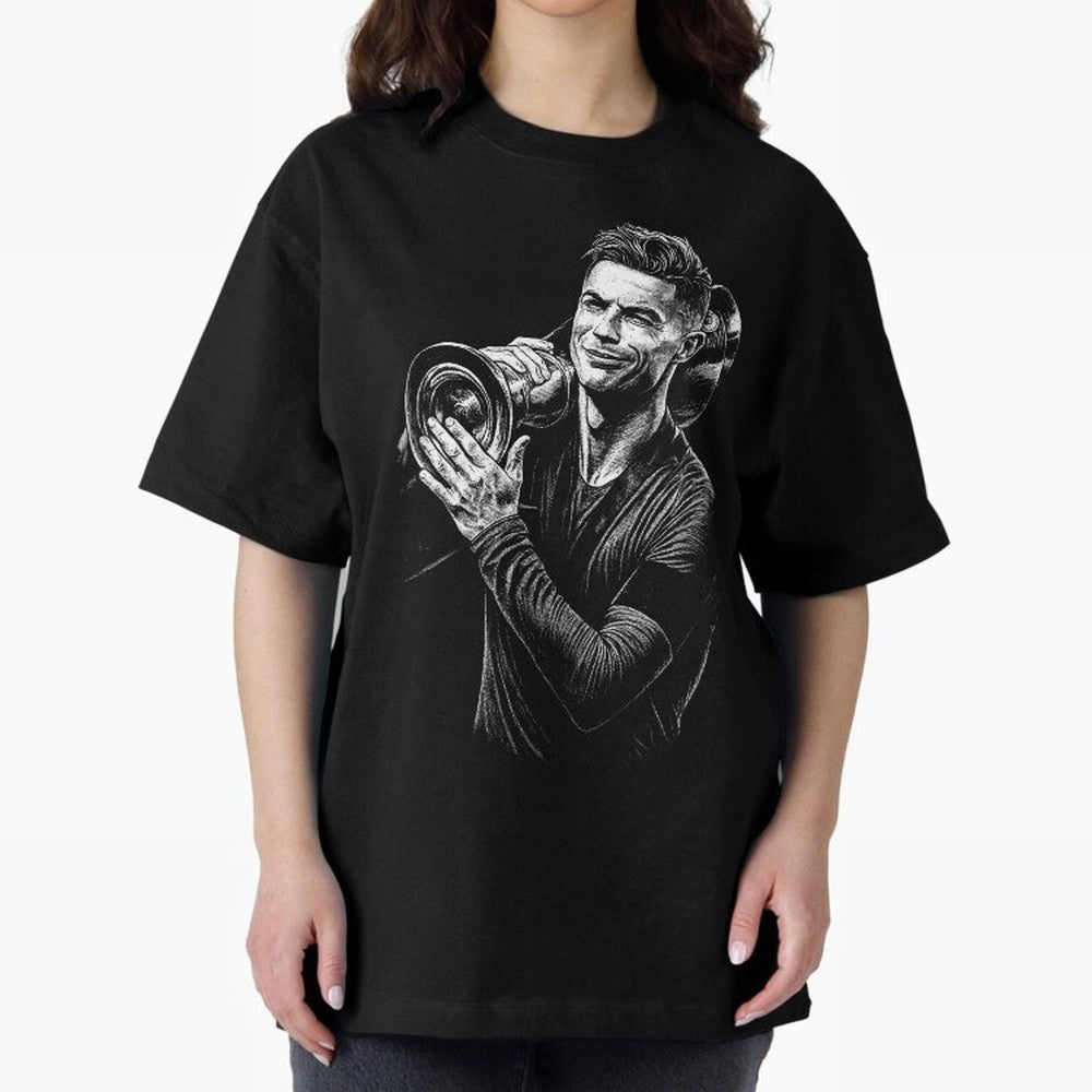 Cristiano Ronaldo Nations League Cup Oversized T-Shirt Celebrate Every Goal in the FIFA World Cup 2026 Group Stage Journey through Neymar, Haaland and Cristiano Ronaldo Highlights, France and Portugal Pride, Football History, Final Match Energy,