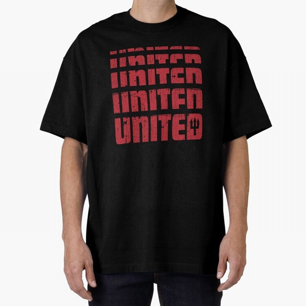 United United United Oversized T-Shirt Bring a Vintage Feel to the FIFA World Cup 2026 USA Canada Mexico Journey through Mbappe Highlights, France Pride, Fan Favorite Moments, National Team Passion, Big Match Drama and Soccer History; Great for