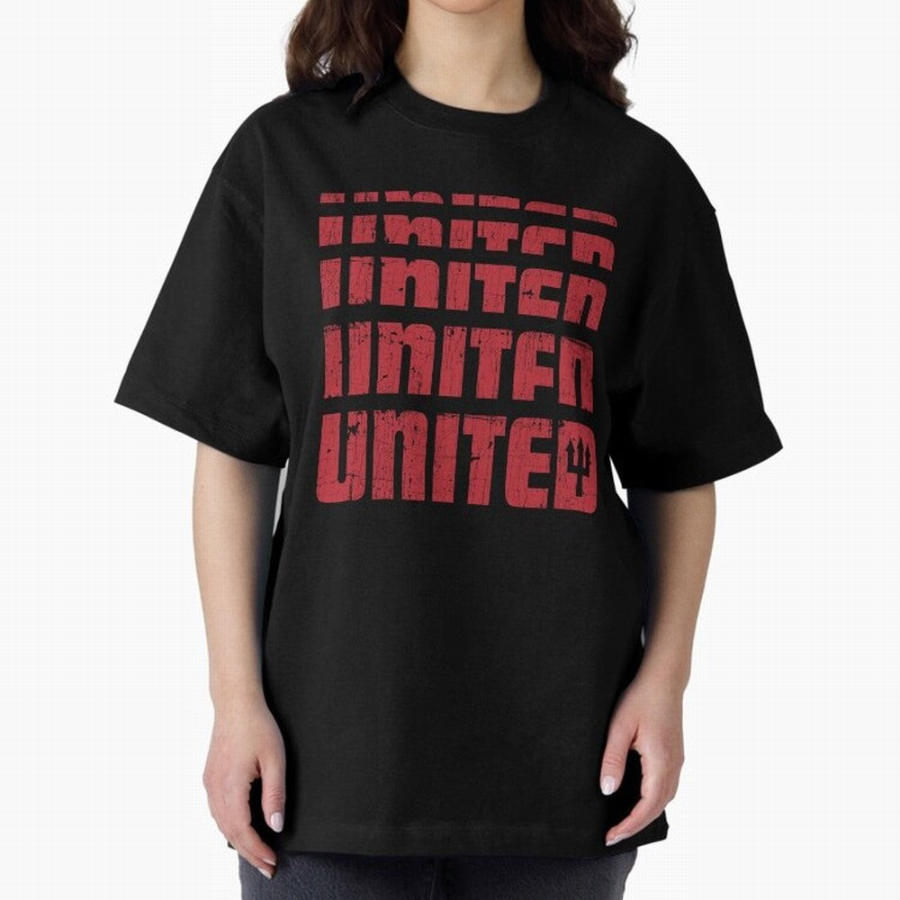 United United United Oversized T-Shirt Bring a Vintage Feel to the FIFA World Cup 2026 USA Canada Mexico Journey through Mbappe Highlights, France Pride, Fan Favorite Moments, National Team Passion, Big Match Drama and Soccer History; Great for