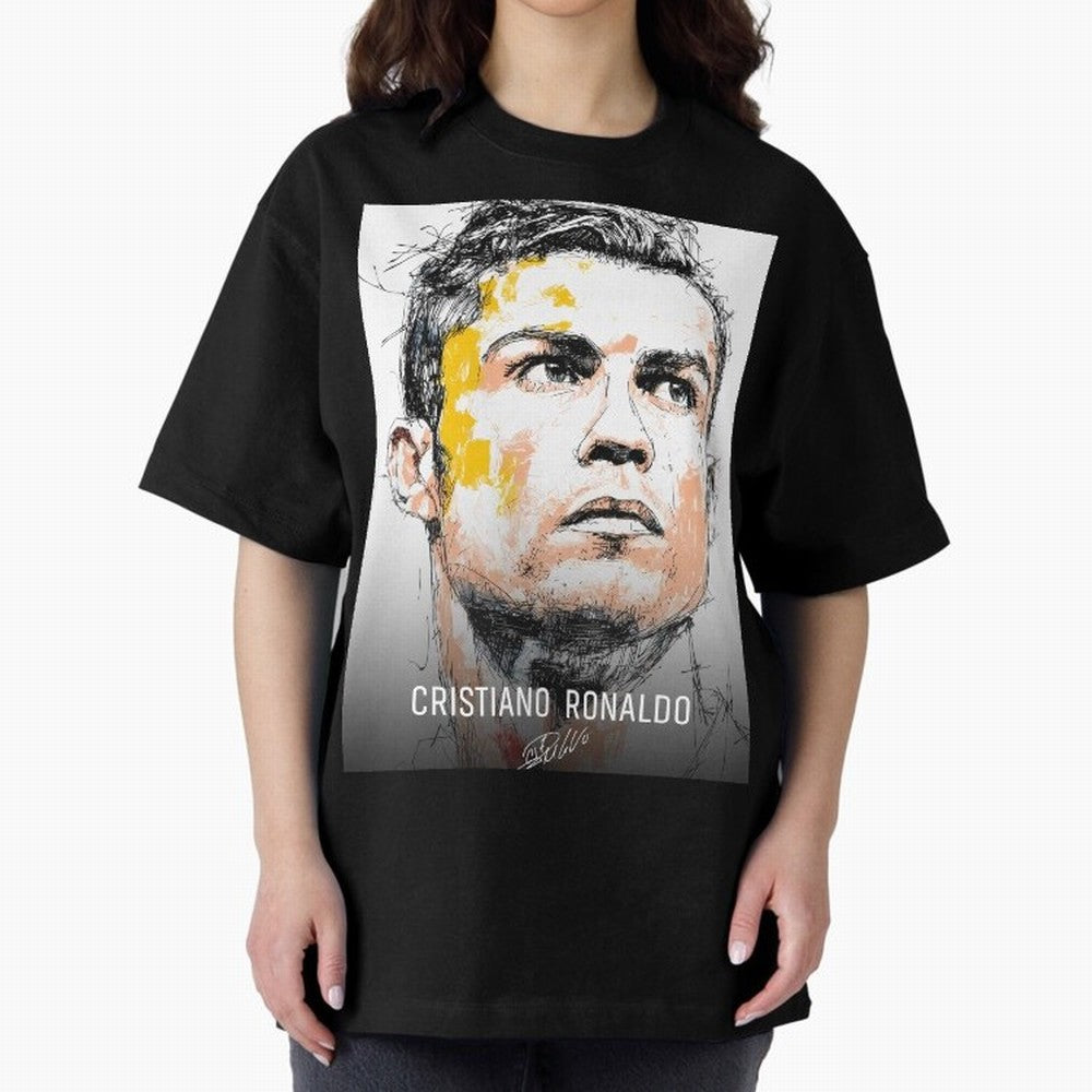 Cristiano Ronaldo Cr7 Football Soccer Player Icon Legend Power Oversized T-Shirt Bring World Football Passion into Match Day Hype around FIFA World Cup 2026 Group Stage, Haaland and Mbappe, Argentina, Champion Mindset, Group Stage Buzz, Knockout