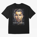 Cristiano Ronaldo Geometric Low Poly Soccer Legend Oversized T-Shirt Celebrate the Road through FIFA World Cup 2026 Spirit, Celebrating England, France and Netherlands, Haaland, Football History, Final Match Energy, Crowd Noise and Once in a