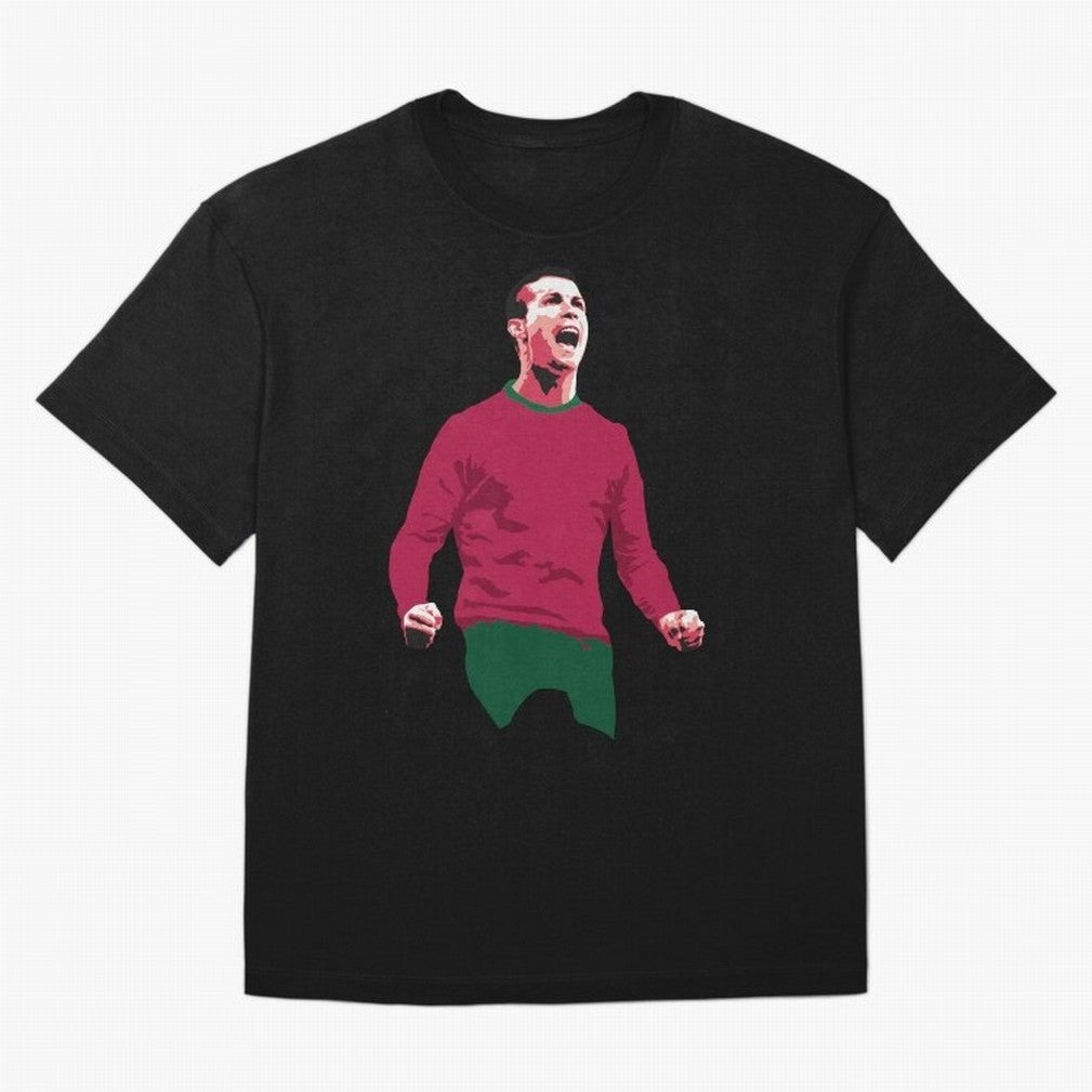 Ronaldo Oversized T-Shirt Capture FIFA World Cup 2026 Spirit, Centered on Portugal, Haaland and Mbappe, Football History, Final Match Energy, Crowd Noise and Once in a Lifetime Moments; Created for Match Day Parties, Soccer Gifts, Fan Photos,