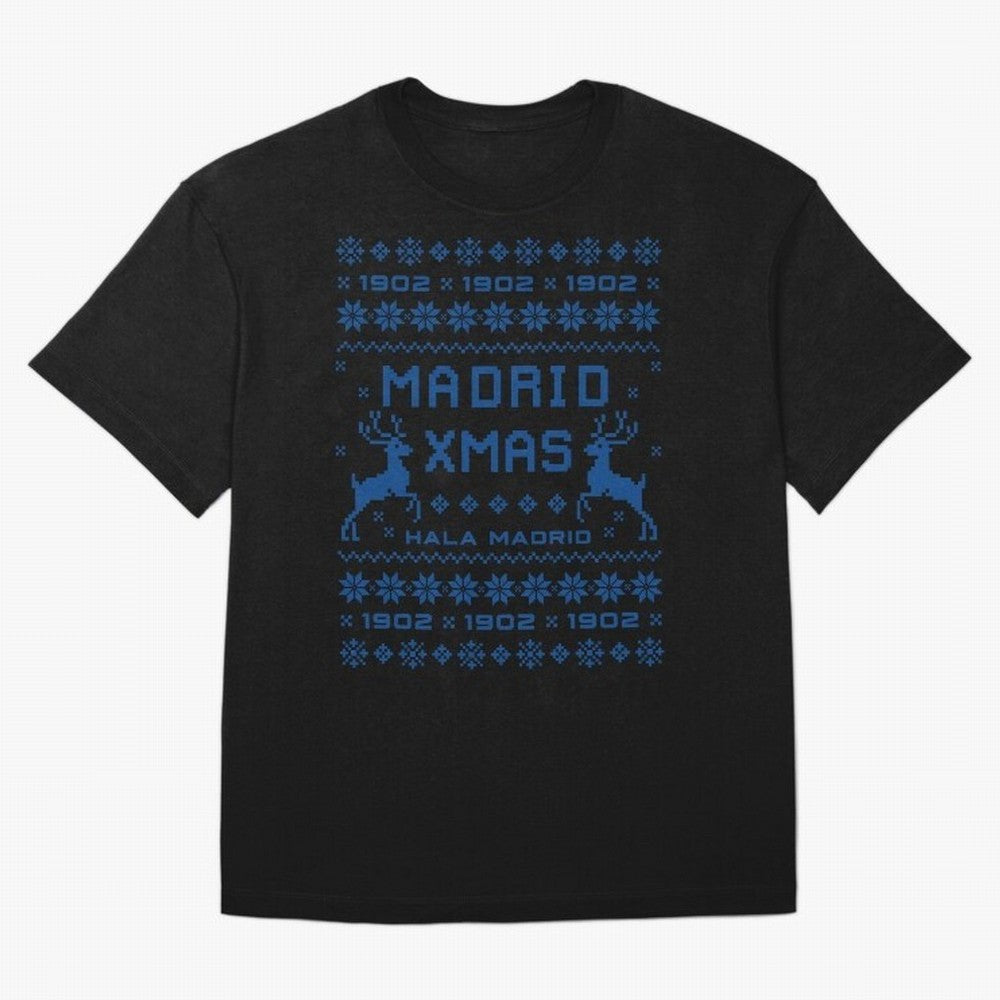 Real Madrid Christmas Oversized T-Shirt Back the Journey through FIFA World Cup 2026 USA Canada Mexico for Fans of Messi, CR7 and Mbappe and England, France and Netherlands, Bringing Soccer Culture, Superstar Moments, National Team Dreams and