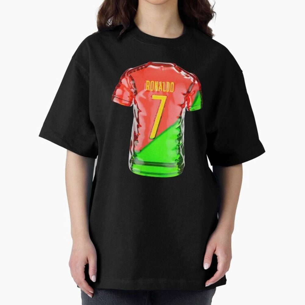 Cristiano Ronaldo Oversized T-Shirt Join the FIFA World Cup 2026 Group Stage Journey through Haaland and Mbappe Highlights, Brazil Pride, Retro Football Energy, Iconic Rivalries, Trophy Chase Drama and Stadium Atmosphere; Made for Collectors Who