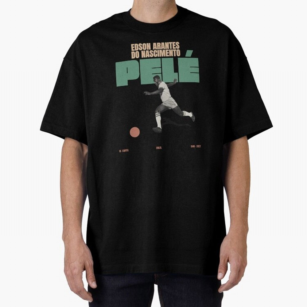 Pele Minimalist Oversized T-Shirt Cheer through Every Moment of FIFA World Cup 2026 USA Canada Mexico with Cristiano Ronaldo, England, France and Netherlands Energy, Stadium Chants, National Pride, Trophy Dreams and Unforgettable Football Memories;