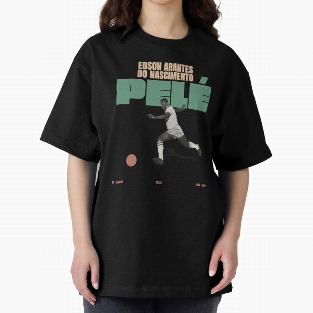 Pele Minimalist Oversized T-Shirt Cheer through Every Moment of FIFA World Cup 2026 USA Canada Mexico with Cristiano Ronaldo, England, France and Netherlands Energy, Stadium Chants, National Pride, Trophy Dreams and Unforgettable Football Memories;