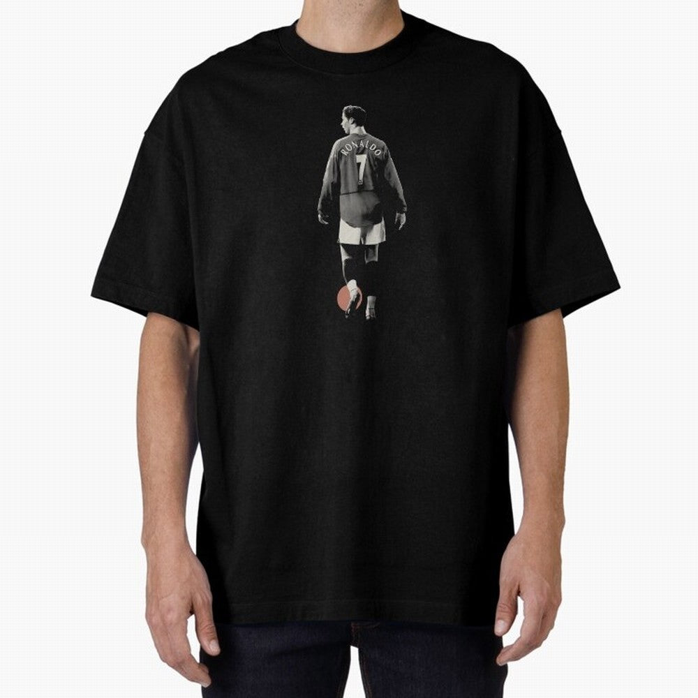 Cristiano Ronaldo CR7 Minimalist Oversized T-Shirt Make Your Look Match Global Football Passion for FIFA World Cup 2026 USA Canada Mexico, Inspired by Haaland and Mbappe, England and Germany, Global Supporter Spirit, Legendary Goals, National