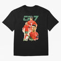 CR7 Cristiano Ronaldo illustration watercolour Oversized T-Shirt Join FIFA World Cup 2026 for Fans of CR7 and England, France and Netherlands, Bringing Football Passion, Legendary Performances, Festival Vibes and Supporter Community; Built for