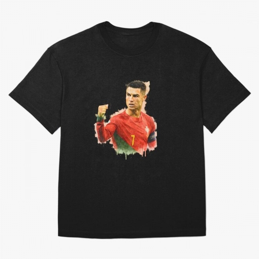 CR7 Cristiano Ronaldo potrait a powerful moment artwork Oversized T-Shirt Support the Legends of FIFA World Cup 2026 with Messi and Cristiano Ronaldo, England Energy, Football Passion, Legendary Performances, Festival Vibes and Supporter Community;