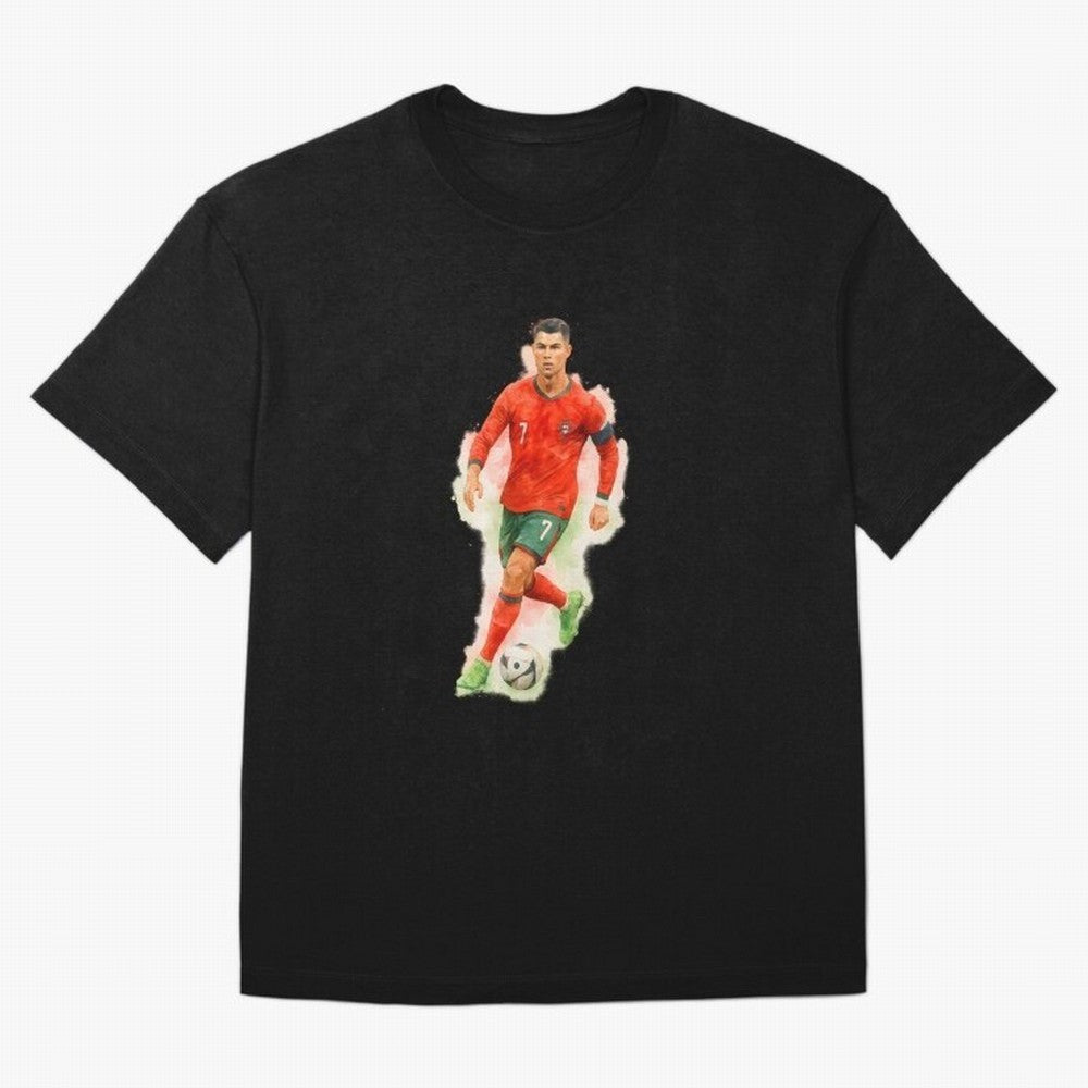 CR7 Cristiano Ronaldo a powerful moment artwork Oversized T-Shirt Cheer through Every Moment of Global Football Passion for FIFA World Cup 2026 USA Canada Mexico, Connected to Cristiano Ronaldo, England, France and Netherlands, Vintage Soccer