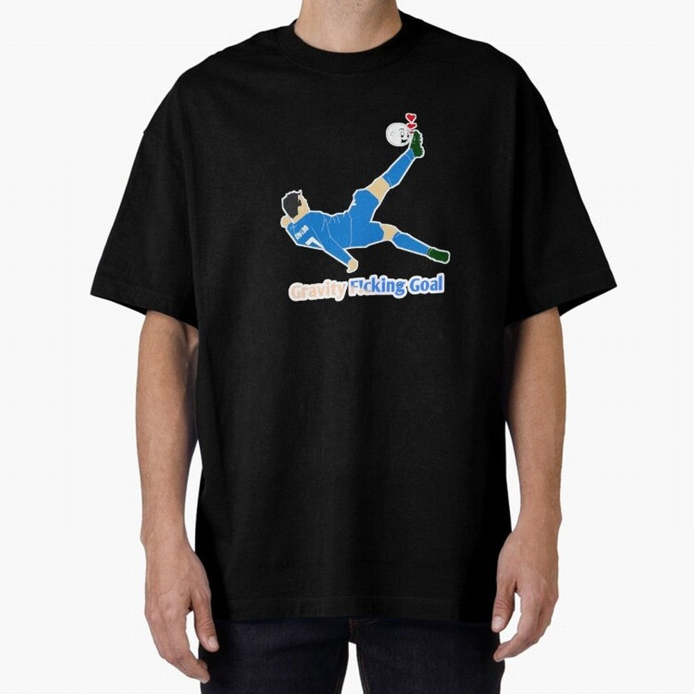 Cristiano Ronaldo Bicycle kick Oversized T-Shirt Bring Champion Energy into FIFA World Cup 2026 for Fans of Cristiano Ronaldo and Portugal, Bringing Retro Football Energy, Iconic Rivalries, Trophy Chase Drama and Stadium Atmosphere; Ideal for Fans