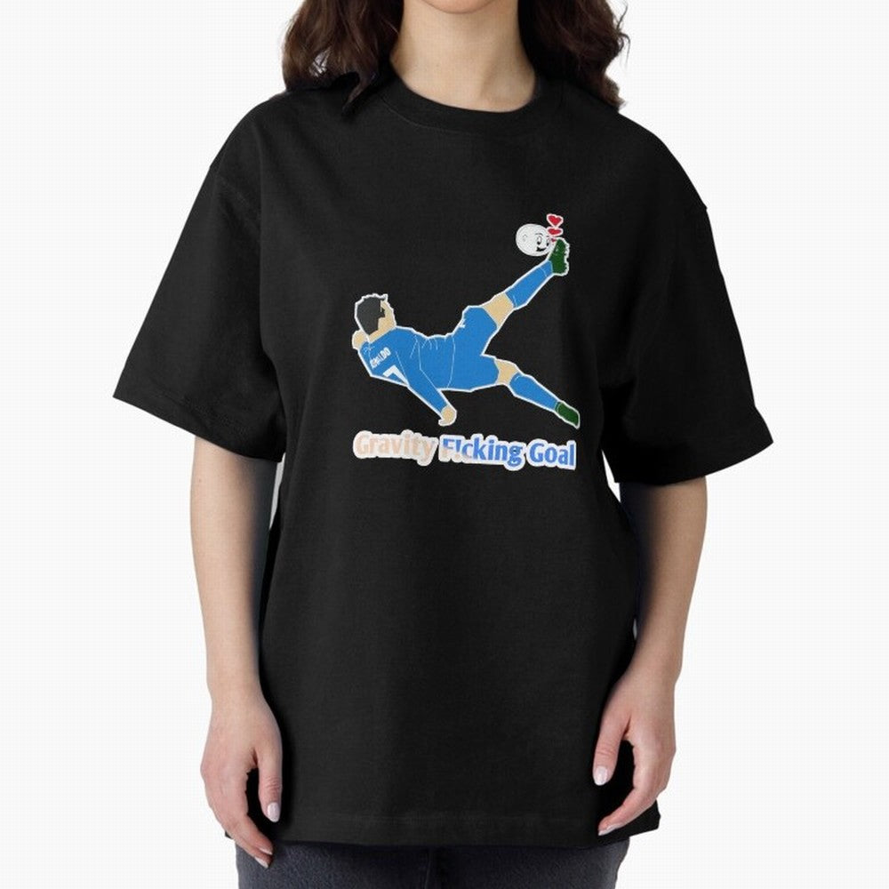 Cristiano Ronaldo Bicycle kick Oversized T-Shirt Bring Champion Energy into FIFA World Cup 2026 for Fans of Cristiano Ronaldo and Portugal, Bringing Retro Football Energy, Iconic Rivalries, Trophy Chase Drama and Stadium Atmosphere; Ideal for Fans