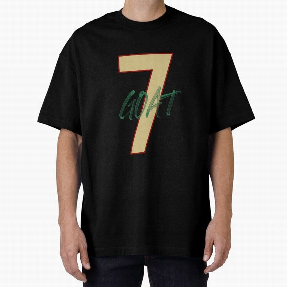 Cristiano Ronaldo 7 GOAT Football Legend Poster Art Oversized T-Shirt Get Ready for Global Football Passion for FIFA World Cup 2026 USA Canada Mexico, Driven by Messi, Neymar and Mbappe, England, France and Netherlands, Match Day Excitement,
