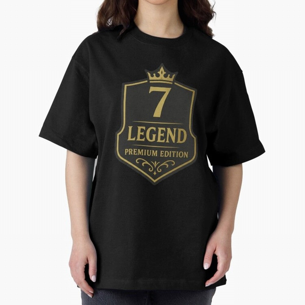 7Legend Football Inspired Number 7 T-Shirt Oversized T-Shirt Cheer for Match Day Hype around FIFA World Cup 2026 USA Canada Mexico, Cristiano Ronaldo, Haaland and CR7, Argentina, Sports Nostalgia, International Competition, Famous Players and