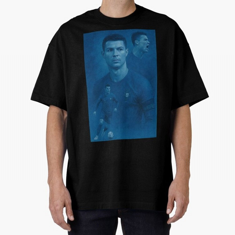 Blue Soccer Oversized T-Shirt Remember the FIFA World Cup 2026 USA Canada Mexico Journey through Neymar, Haaland and Cristiano Ronaldo Highlights, Argentina and Brazil Pride, Worldwide Fan Energy, Dramatic Goals, Stadium Lights and Championship