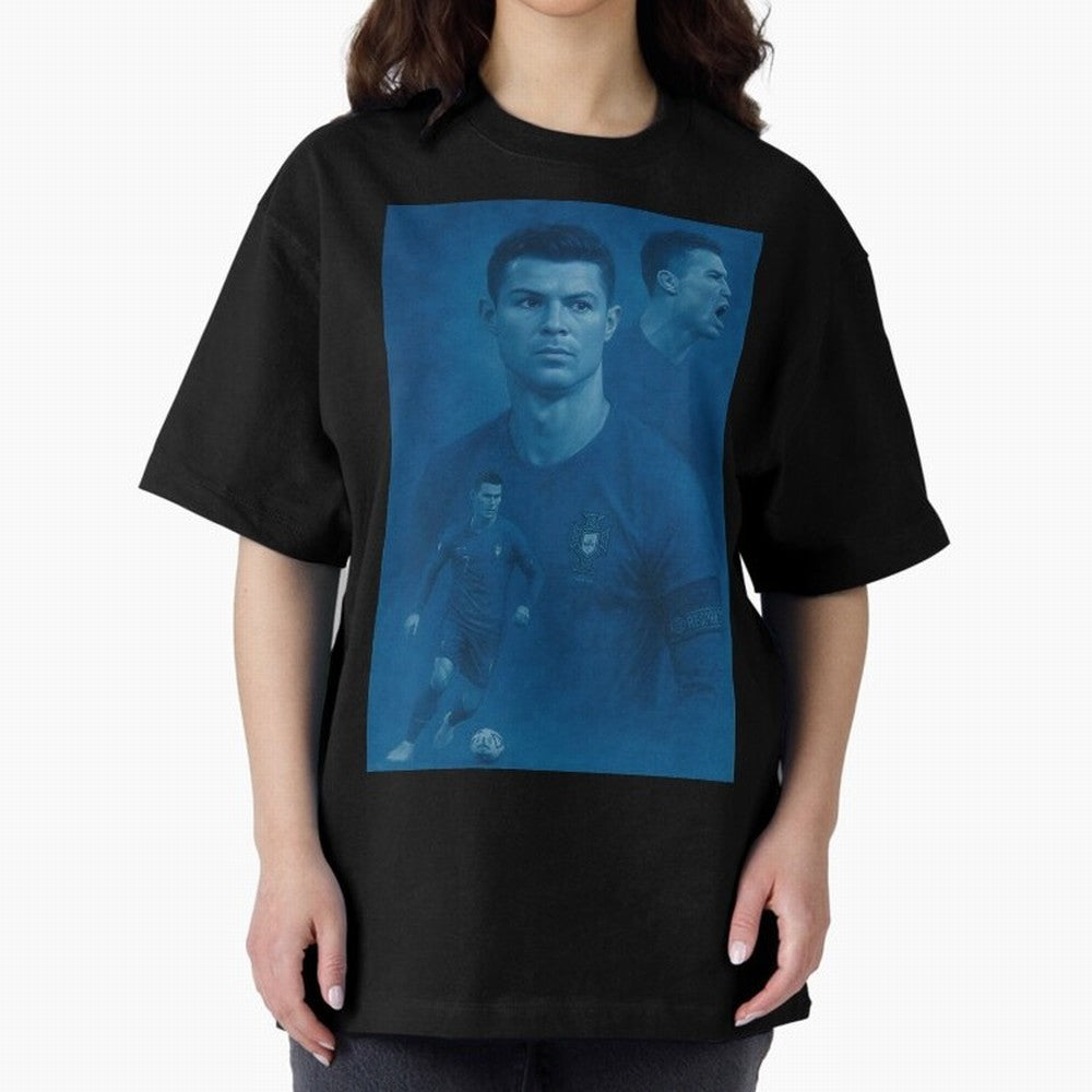 Blue Soccer Oversized T-Shirt Remember the FIFA World Cup 2026 USA Canada Mexico Journey through Neymar, Haaland and Cristiano Ronaldo Highlights, Argentina and Brazil Pride, Worldwide Fan Energy, Dramatic Goals, Stadium Lights and Championship