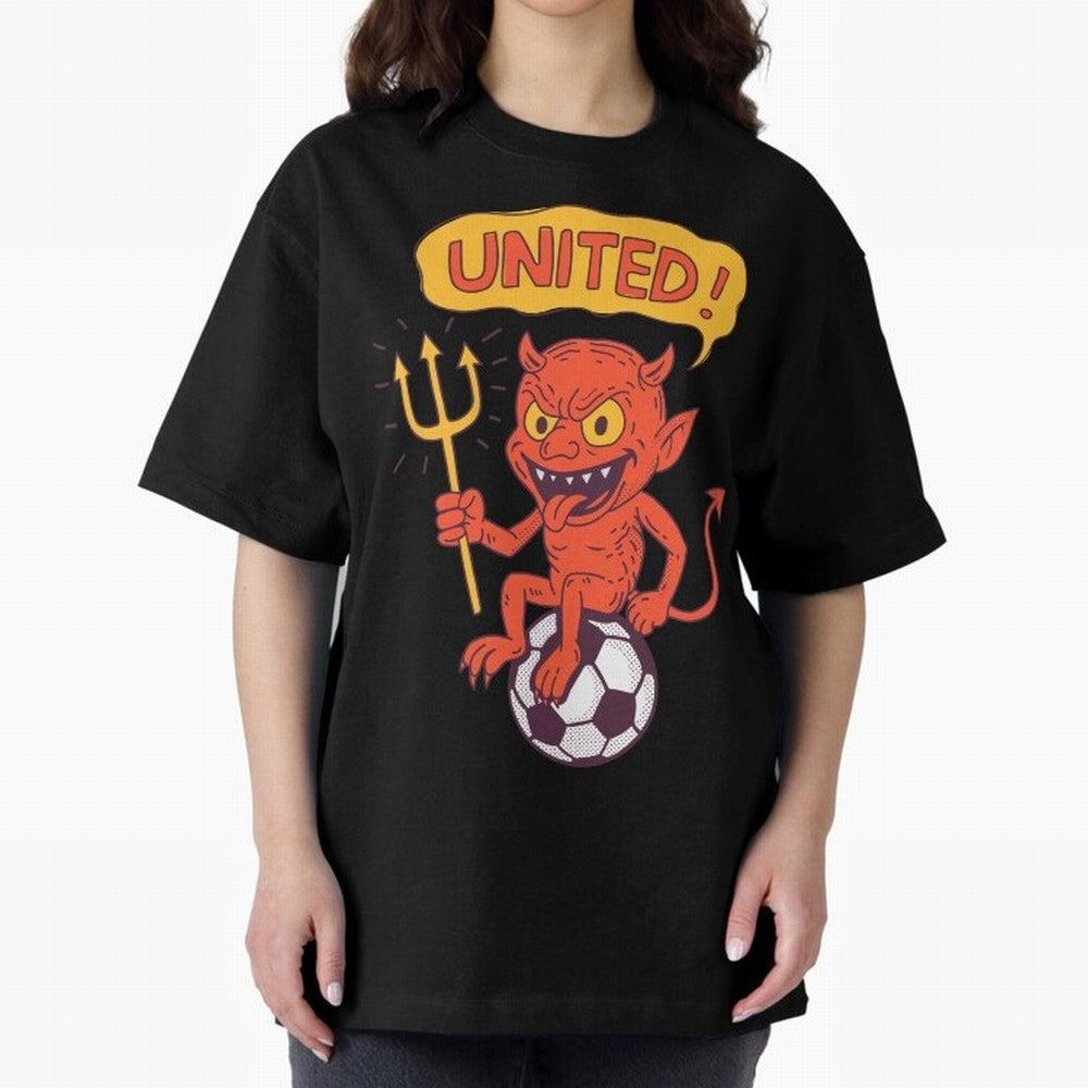 Manchester United The Red Devils Oversized T-Shirt Celebrate Fan Culture around FIFA World Cup 2026 USA Canada Mexico Spirit, Celebrating Argentina, France and Brazil, Messi, CR7 and Mbappe, Classic Soccer Heritage, Championship Pressure, Fan
