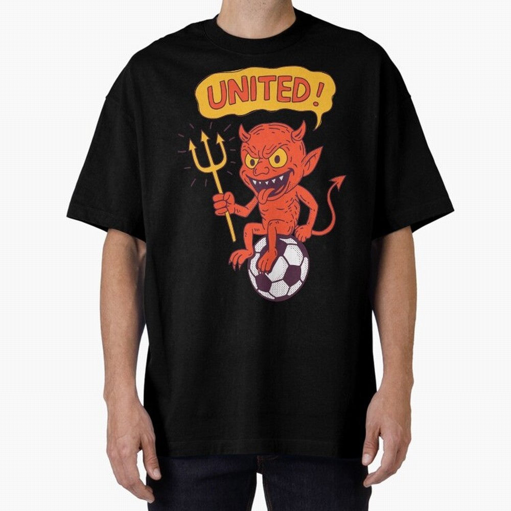 Manchester United The Red Devils Oversized T-Shirt Celebrate Fan Culture around FIFA World Cup 2026 USA Canada Mexico Spirit, Celebrating Argentina, France and Brazil, Messi, CR7 and Mbappe, Classic Soccer Heritage, Championship Pressure, Fan