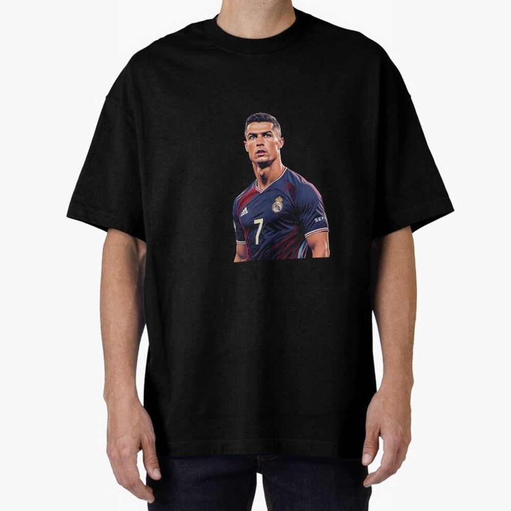 CR7 Siuuu Oversized T-Shirt Spotlight FIFA World Cup 2026 for Fans of Neymar and Portugal, Spain and Germany, Bringing Retro Football Energy, Iconic Rivalries, Trophy Chase Drama and Stadium Atmosphere; Perfect for Fans, Collectors, Family