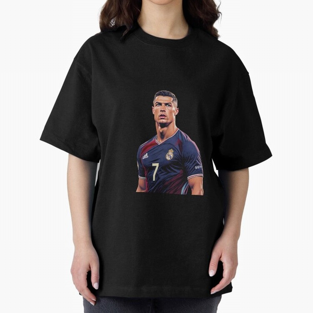 CR7 Siuuu Oversized T-Shirt Spotlight FIFA World Cup 2026 for Fans of Neymar and Portugal, Spain and Germany, Bringing Retro Football Energy, Iconic Rivalries, Trophy Chase Drama and Stadium Atmosphere; Perfect for Fans, Collectors, Family