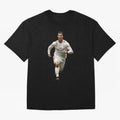 Cristiano Ronaldo runner Oversized T-Shirt Celebrate Fan Favorites in Match Day Hype around FIFA World Cup 2026, Messi, CR7 and Mbappe, Portugal, Spain and Germany, Worldwide Fan Energy, Dramatic Goals, Stadium Lights and Championship Celebrations;
