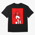 Cristiano Ronaldo Manchester United Silhouette ¨C Legendary Red Devil Artwork by GrizzlyGFX Oversized T-Shirt Experience the FIFA World Cup 2026 Journey through Messi and Cristiano Ronaldo Highlights, England, France and Netherlands Pride, Global