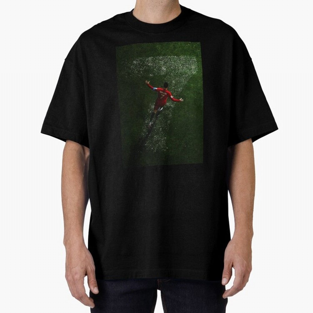 CR7 The G.O.A.T. Football Art - Cristiano Ronaldo Oversized T-Shirt Capture Stadium Memories from the FIFA World Cup 2026 Journey through Messi and Cristiano Ronaldo Highlights, France Pride, Match Day Excitement, Supporter Culture, Golden Goals