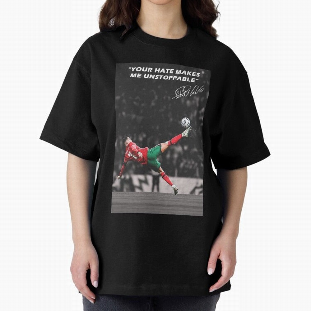 Cristiano Ronaldo Inspiration Oversized T-Shirt Follow the Road to the FIFA World Cup 2026 Journey through Cristiano Ronaldo, Haaland and CR7 Highlights, Argentina, France and Brazil Pride, Vintage Soccer Flavor, Modern Football Stars, National