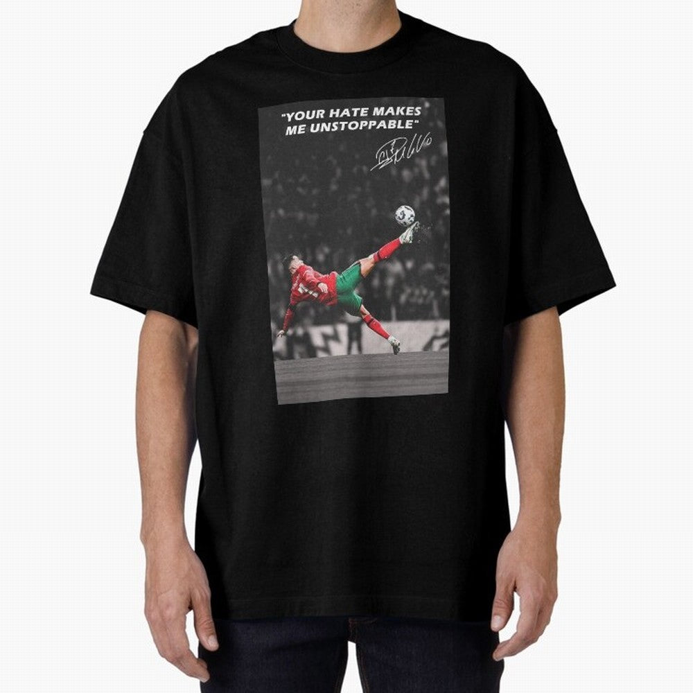 Cristiano Ronaldo Inspiration Oversized T-Shirt Follow the Road to the FIFA World Cup 2026 Journey through Cristiano Ronaldo, Haaland and CR7 Highlights, Argentina, France and Brazil Pride, Vintage Soccer Flavor, Modern Football Stars, National
