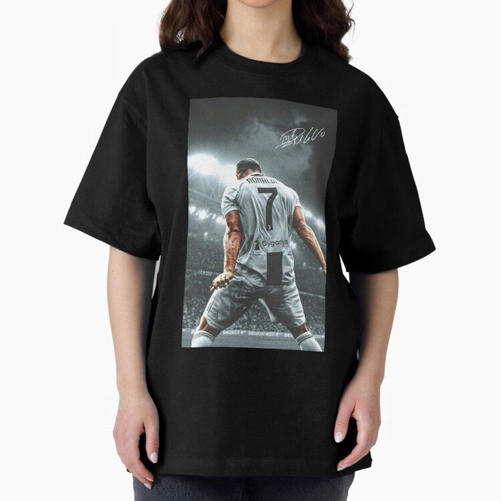 Cristiano Ronaldo Celebration Oversized T-Shirt Make the Season About FIFA World Cup 2026 USA Canada Mexico for Fans of Messi and Portugal, Spain and Germany, Bringing Worldwide Fan Energy, Dramatic Goals, Stadium Lights and Championship