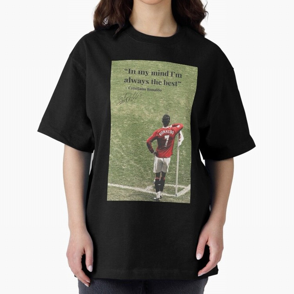 Cristiano Ronaldo Motivation Oversized T-Shirt Celebrate Fan Favorites in Global Football Passion for FIFA World Cup 2026 Group Stage, with Cristiano Ronaldo, Haaland and CR7, Spain, Match Day Excitement, Supporter Culture, Golden Goals and Global