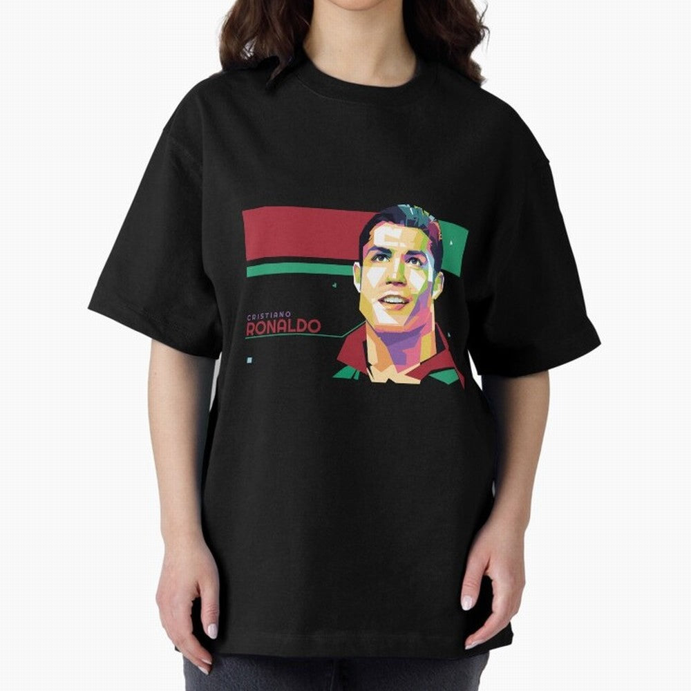 Cristiano Ronaldo ¨C Legendary Football Star & GOAT Artwork Oversized T-Shirt Feel the Roar of FIFA World Cup 2026 Group Stage Highlighting Mbappe and Neymar, Germany Energy, Match Day Excitement, Supporter Culture, Golden Goals and Global Football