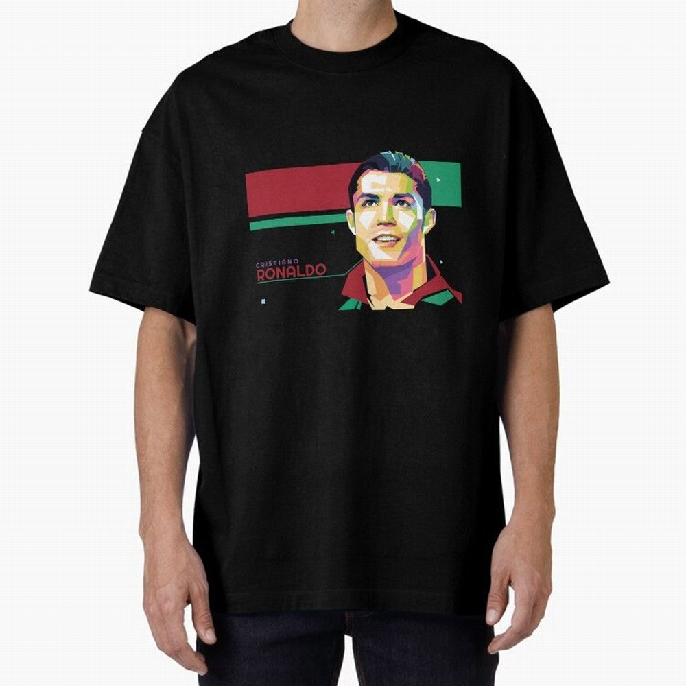 Cristiano Ronaldo ¨C Legendary Football Star & GOAT Artwork Oversized T-Shirt Feel the Roar of FIFA World Cup 2026 Group Stage Highlighting Mbappe and Neymar, Germany Energy, Match Day Excitement, Supporter Culture, Golden Goals and Global Football