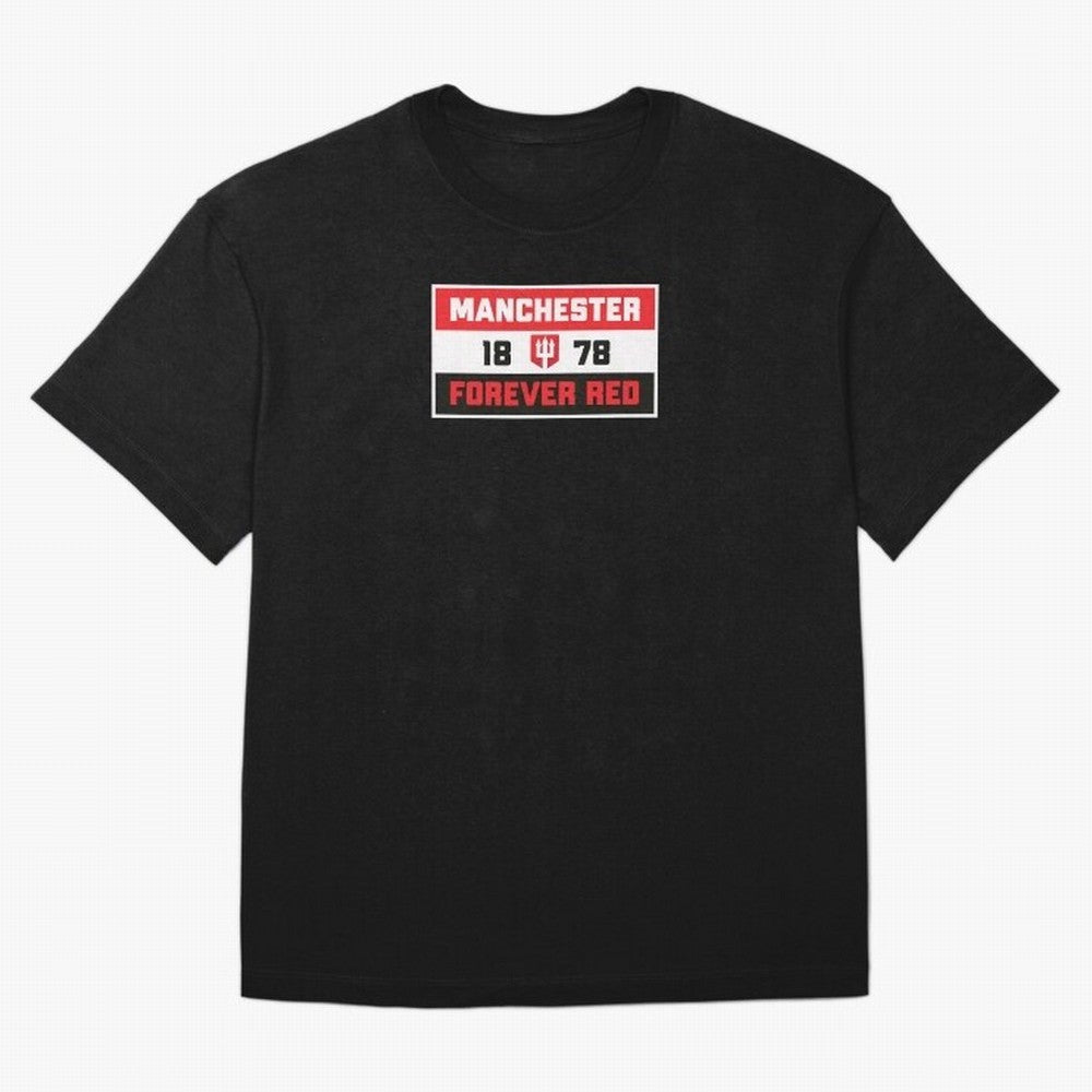 Manchester Forever Red Oversized T-Shirt Represent FIFA World Cup 2026 Connected to Haaland and Mbappe, Spain Energy, Match Day Excitement, Supporter Culture, Golden Goals and Global Football Passion; Created for Match Day Parties, Soccer Gifts,