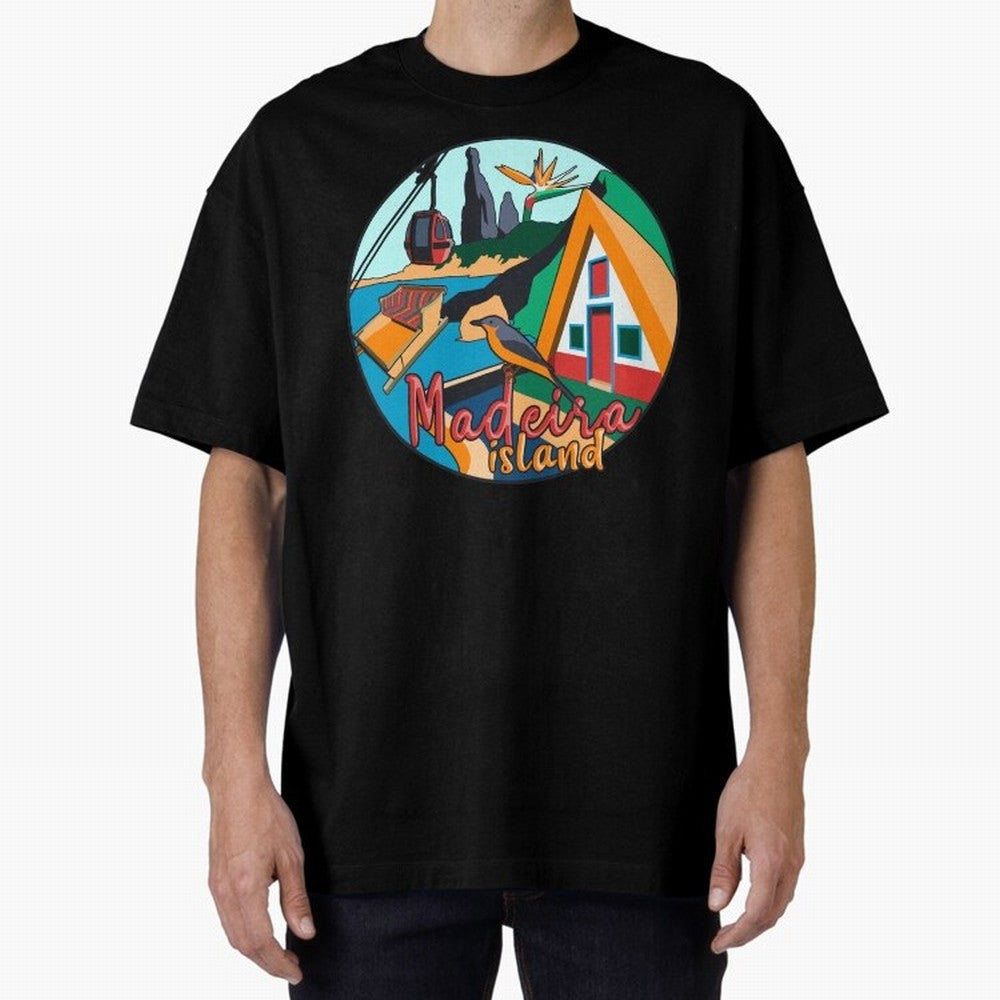 Madeira Island Oversized T-Shirt Remember FIFA World Cup 2026 Group Stage Spirit, Centered on France and Portugal, CR7, Stadium Memories, Football Loyalty, International Chants and Championship Tradition; Ideal for Football Dads, Football Moms,