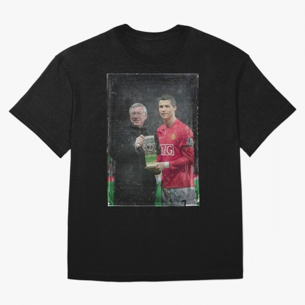 Cristiano Ronaldo and Sir Alex Ferguson Oversized T-Shirt Celebrate the Biggest Stage of FIFA World Cup 2026 for Fans of CR7 and France and Portugal, Bringing Stadium Memories, Football Loyalty, International Chants and Championship Tradition; Made