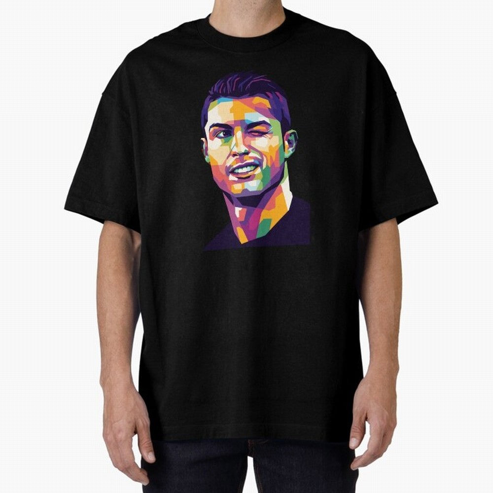Cristiano Ronaldo Oversized T-Shirt Share Match Day Hype around FIFA World Cup 2026, CR7, Portugal, Vintage Soccer Flavor, Modern Football Stars, National Flags and Final Night Emotion; Ideal for Fans Who Follow Messi, Cristiano Ronaldo, CR7,