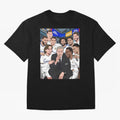 Carlo Ancelotti and Real Madrid Players Oversized T-Shirt Feel the Trophy Chase of Global Football Passion for FIFA World Cup 2026 Group Stage, Filled with Messi, Neymar and Mbappe, England, France and Netherlands, Football History, Final Match