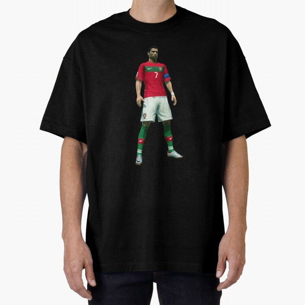 CR7 PES Oversized T-Shirt Share Global Football Passion for FIFA World Cup 2026 USA Canada Mexico, Driven by Messi, Neymar and Mbappe, Spain and Netherlands, Soccer Culture, Superstar Moments, National Team Dreams and Competitive Fire; Great for