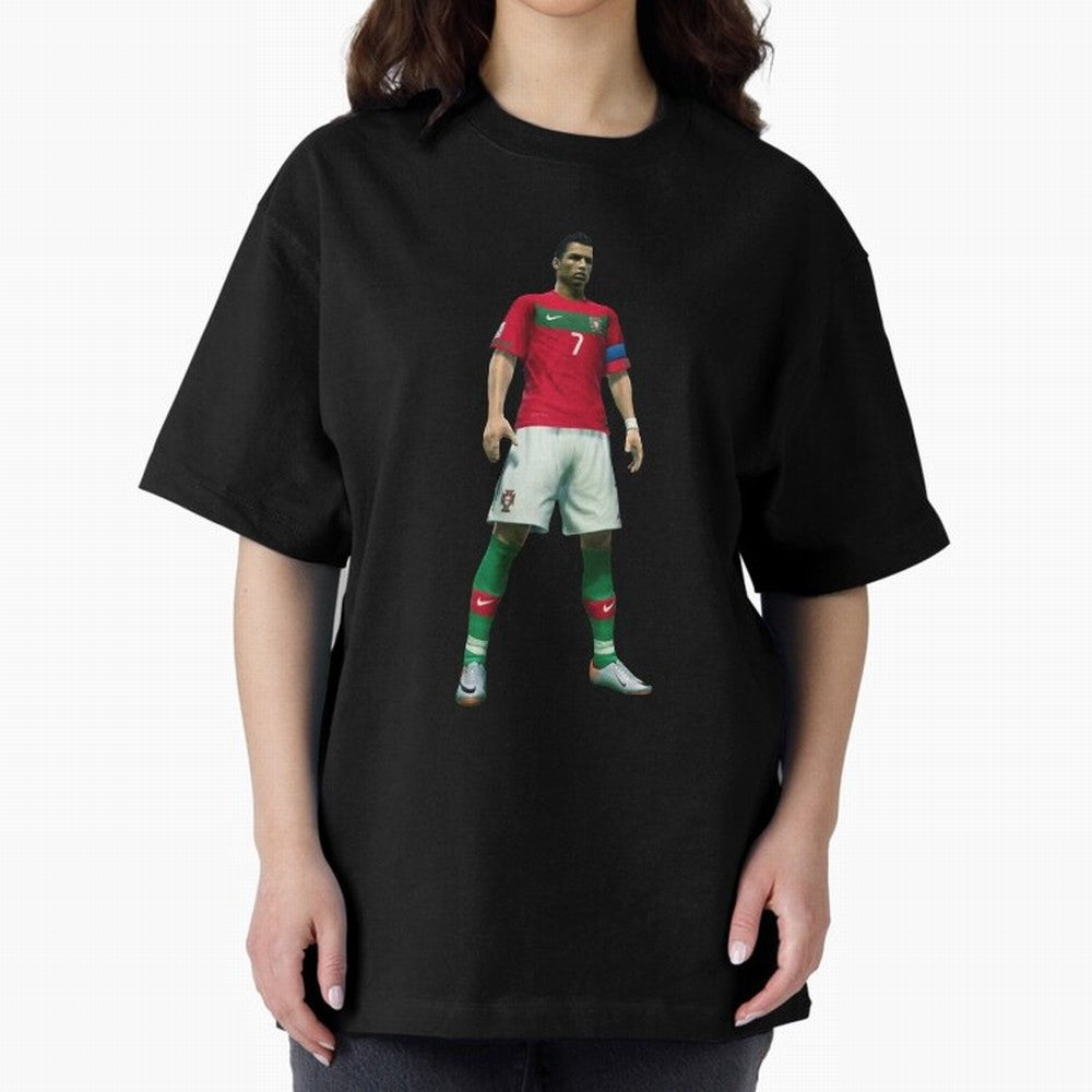 CR7 PES Oversized T-Shirt Share Global Football Passion for FIFA World Cup 2026 USA Canada Mexico, Driven by Messi, Neymar and Mbappe, Spain and Netherlands, Soccer Culture, Superstar Moments, National Team Dreams and Competitive Fire; Great for