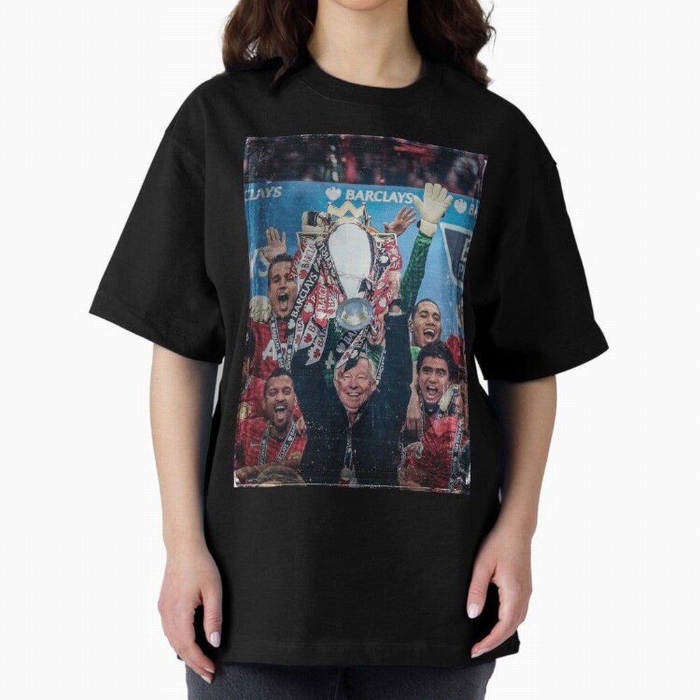 Sir Alex Ferguson Vintage Oversized T-Shirt Show Match Day Excitement for FIFA World Cup 2026 Group Stage for Fans of Messi, Neymar and Mbappe and Brazil, Portugal and Argentina, Bringing Football History, Final Match Energy, Crowd Noise and Once
